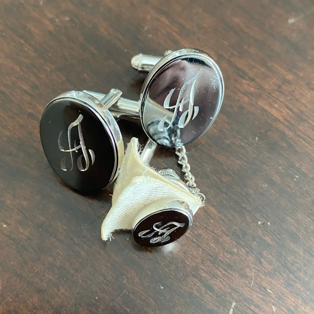 Vintage VTG 18 Piece Cuff Link Tie Clip Lapel Pin Lot‎